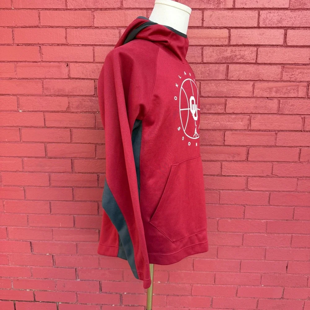 Jordan Oklahoma Sooners‎ Basketball Jumpman Hoodie Pullover Mens Medium Maroon